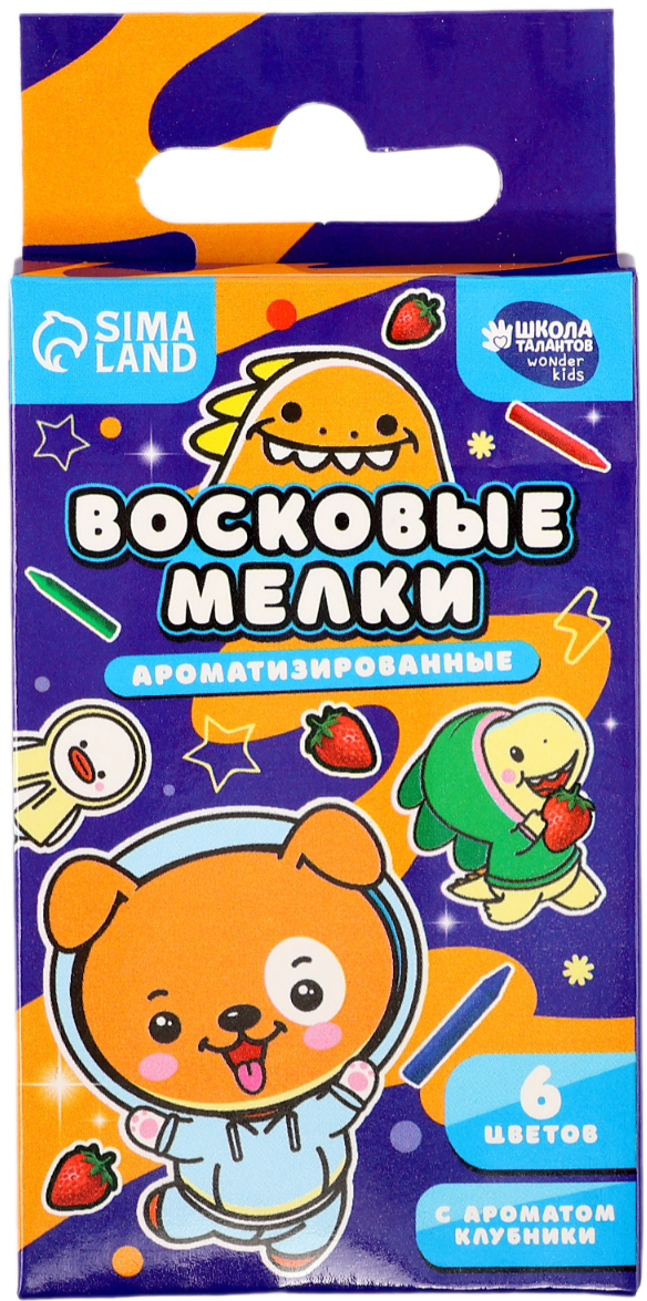 Aromatizētie vaska krītiņi - Zvēri, komplekts 6 krāsās