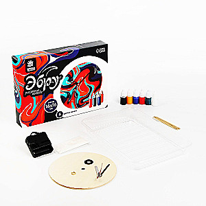 Ebru Painting Set. Round Clock