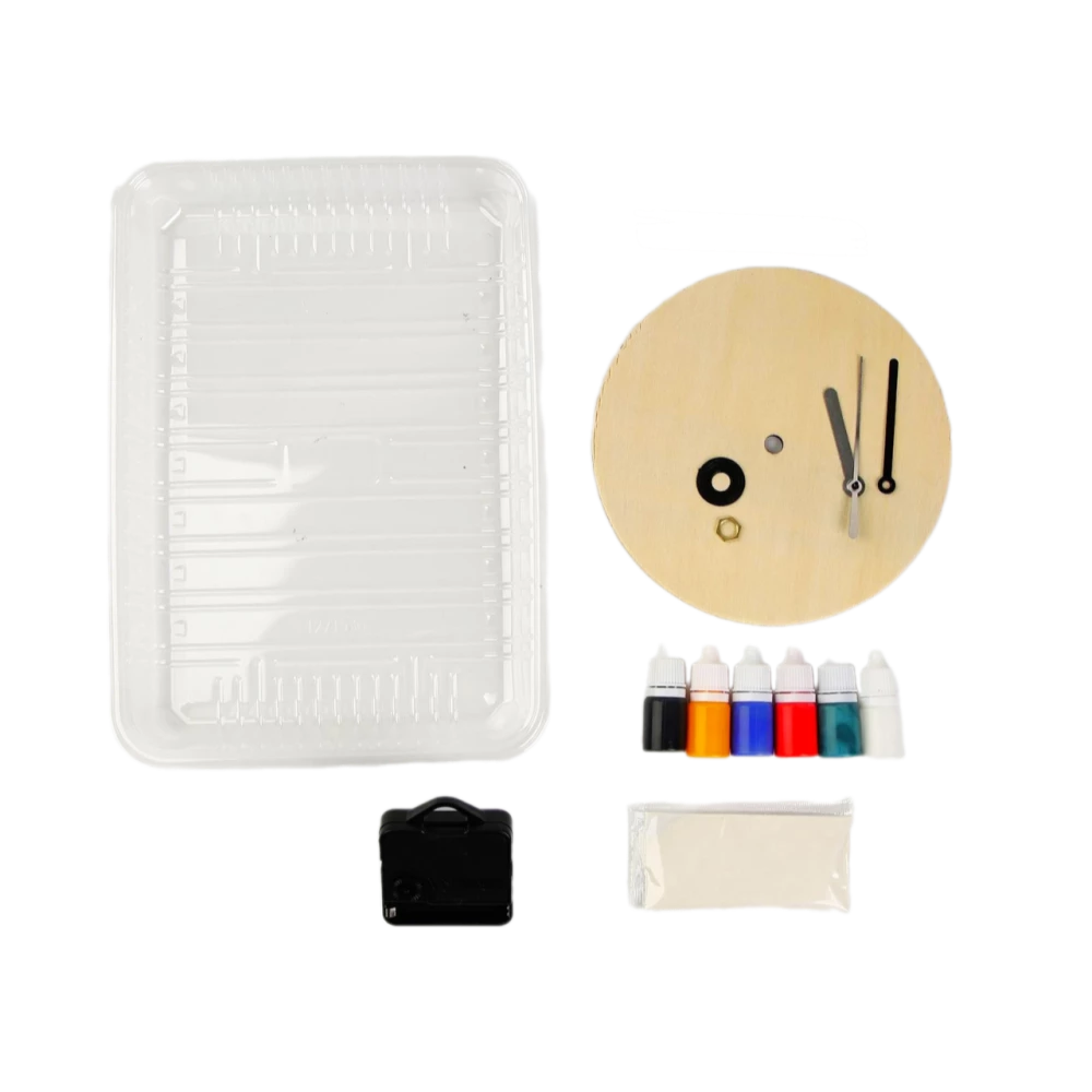 Ebru Painting Set. Round Clock