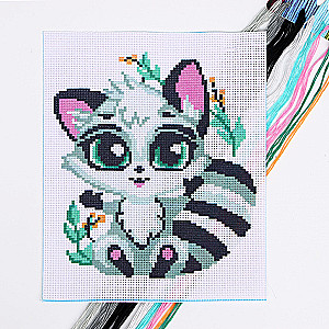 Cross Stitch - Raccoon