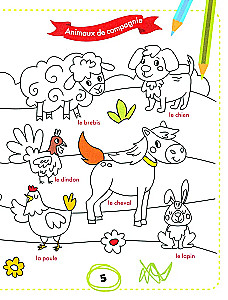 Color and Learn Words. French for Kids