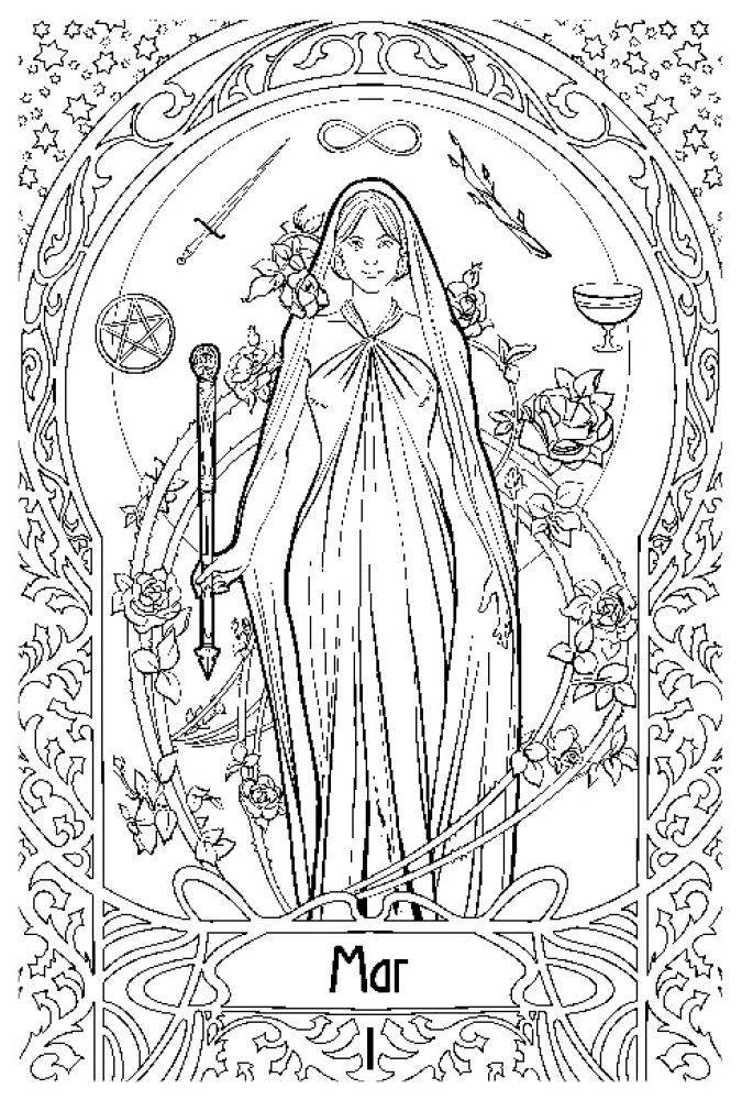 Ar-nuvo Taro. Kārtis krāsošanai (78 kārtis)