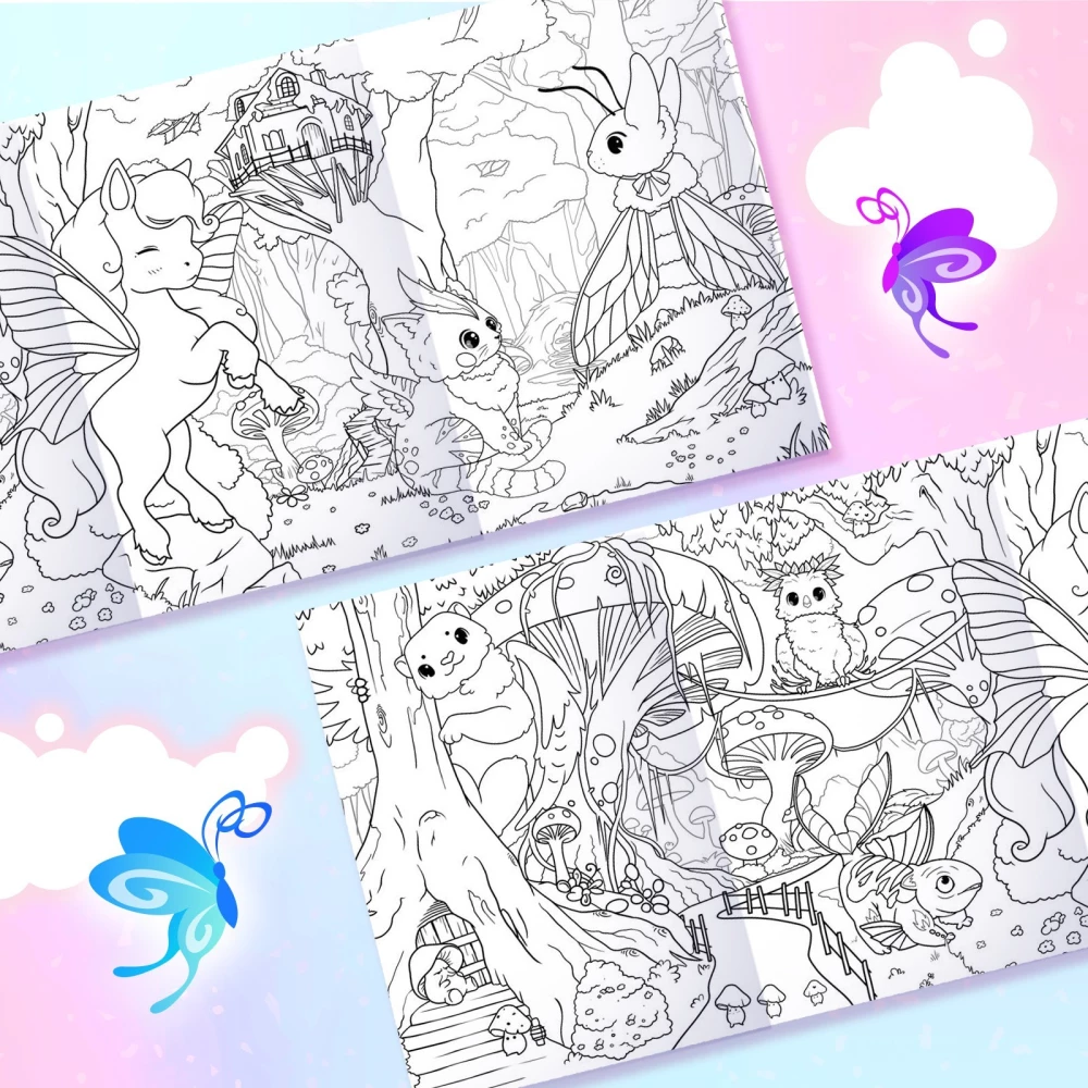 Long Coloring. Magical Beasts