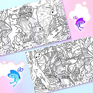 Long Coloring. Magical Beasts