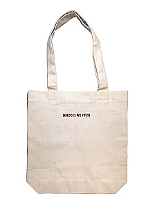 Embroidered bag - In books we trust