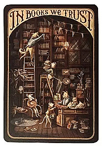 Greeting card - In books we trust