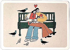 Postcard - On the Bench