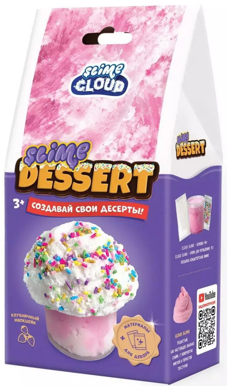Mini Dessert Slime, Strawberry Milkshake