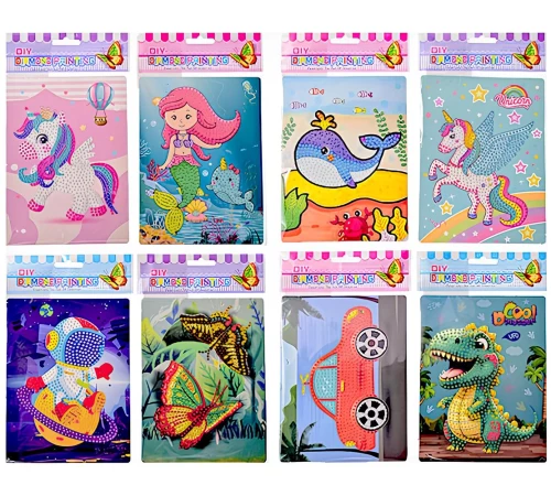 Diamond mosaic, 8 designs in assortment