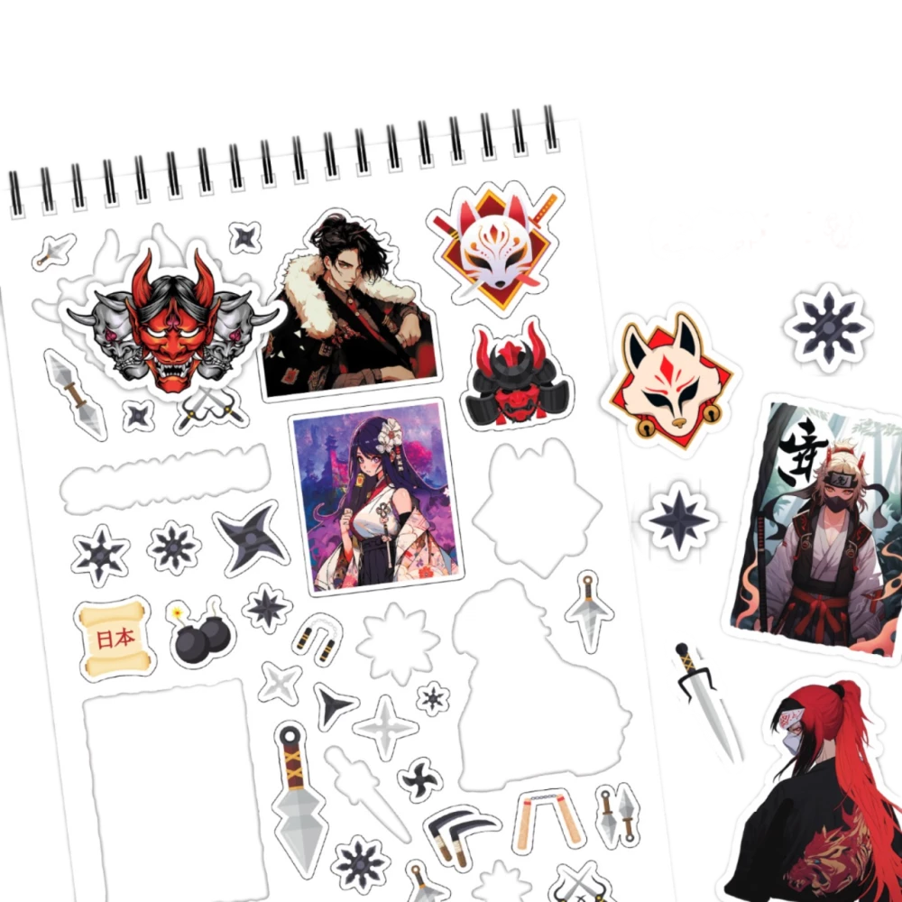 Creative notebook with tasks, stickers, and engravings - Anime