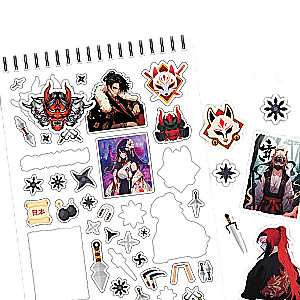 Creative notebook with tasks, stickers, and engravings - Anime