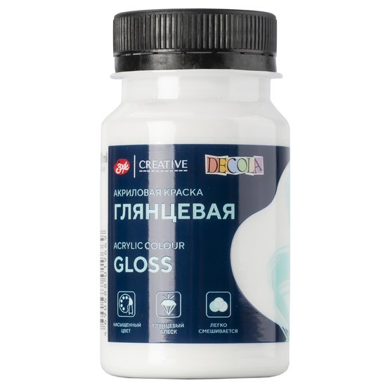 Akryl Decola 100 ml, blizgus, baltas