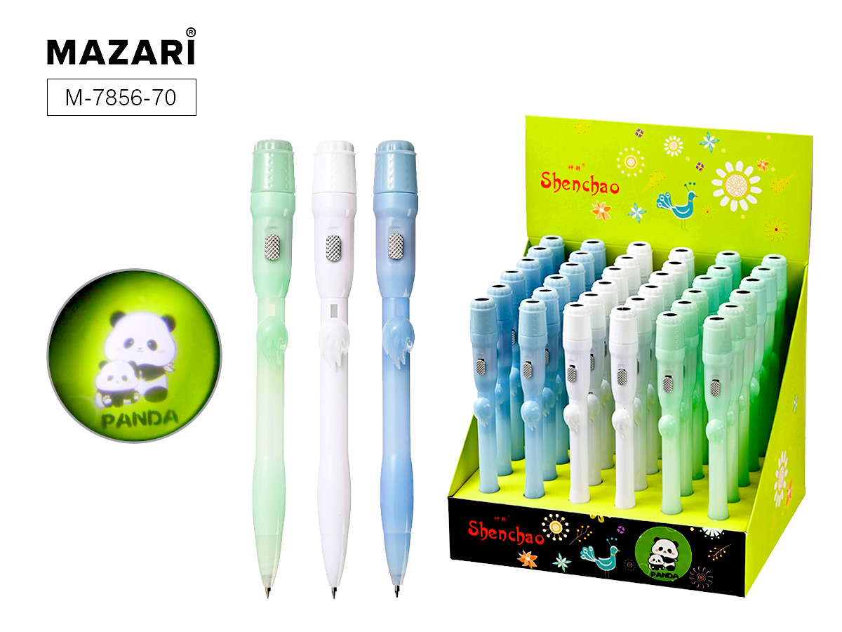 Ручка шариковая автоматическая Lan2, синяя, с проектором, 0,7мм