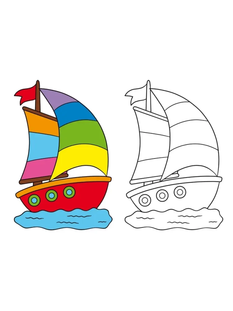 Large Coloring Book. Ships and Airplanes