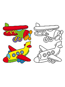 Large Coloring Book. Ships and Airplanes