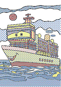 Magic Water Coloring. Ships