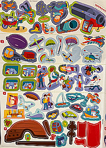 100 reusable stickers! Transport
