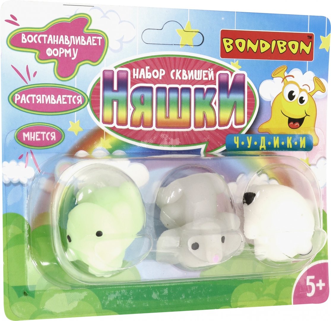 Squeezimo rinkinys - mieli: vienaragis, dramblis, panda