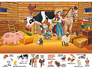 The First Wimmelbuch with Stickers. Farm