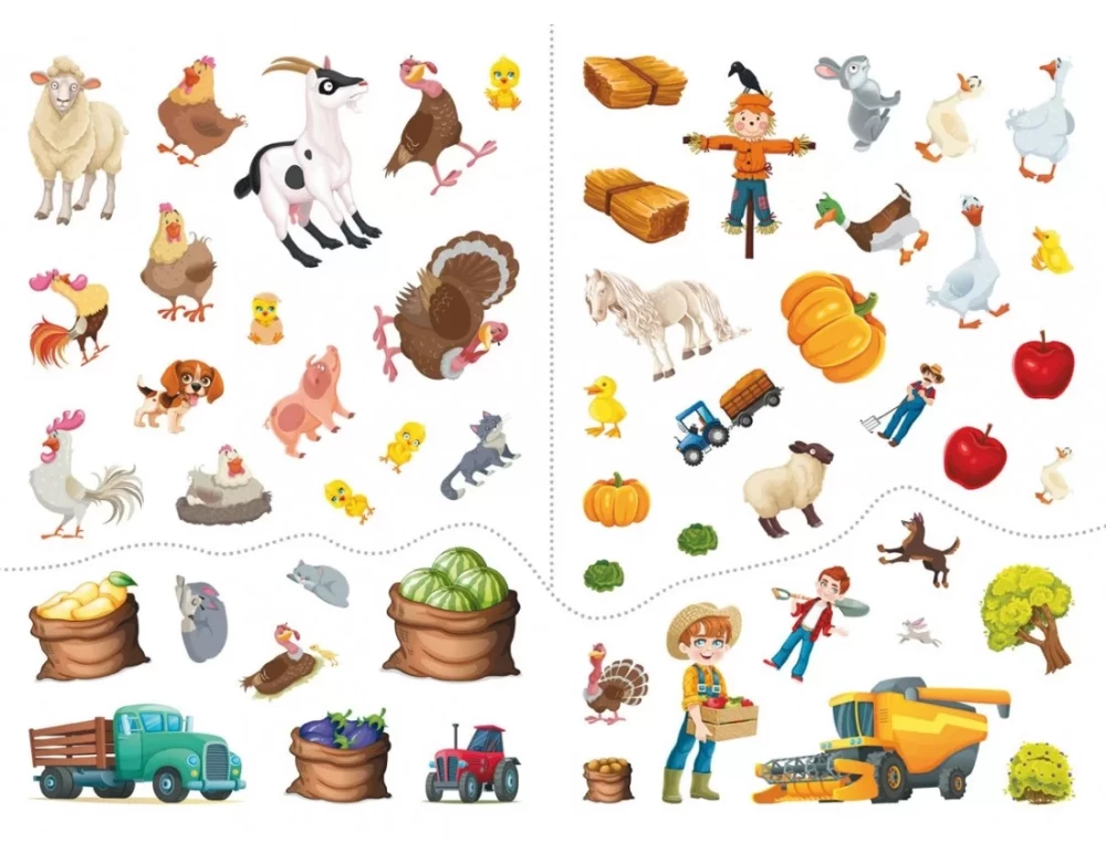 The First Wimmelbuch with Stickers. Farm