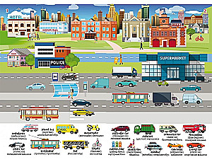 The First Wimmelbuch with Stickers. Transport