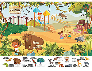 The First Wimmelbuch with Stickers. Zoo