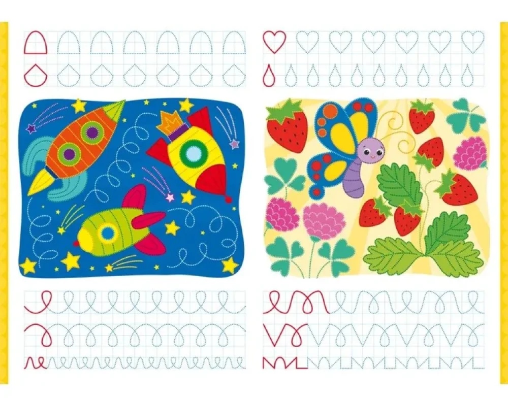 First Reusable Worksheets. Shapes and Lines. Learning to Write Correctly