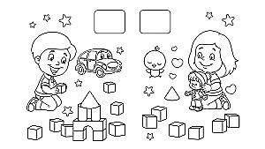 Coloring for Little Ones. Kitten