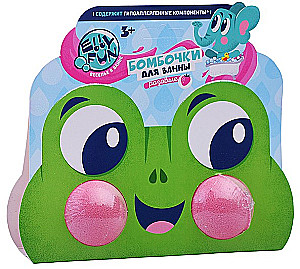 Bath Bombs ELLYFUN Animal Froggy Wrapper. Tone Pink