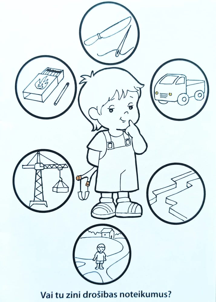 Coloring book - Safety. LV