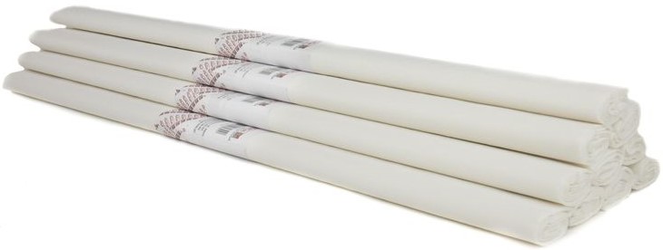 Krepa papīrs - balts, 50 x 200 cm, 1 ruļļi