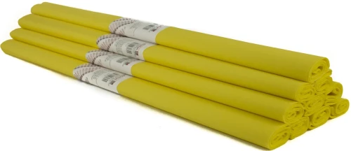 Crepe paper - light yellow, 50 x 200 cm, 1 roll