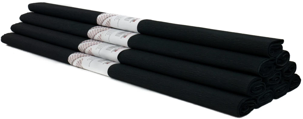 Crepe paper - black, 50 x 200 cm, 1 roll