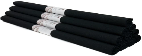 Crepe paper - black, 50 x 200 cm, 1 roll