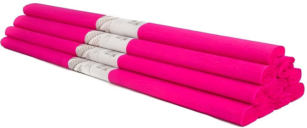 Krepa papīrs - tumši rozā, 50 x 200 cm, 1 ruļļi