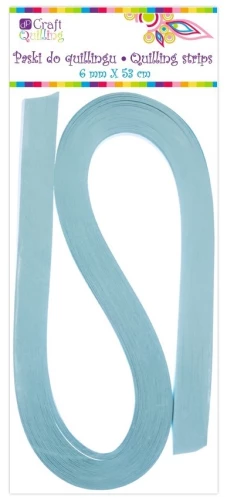 Quilling strips 6 mm - turquoise, 100 pieces