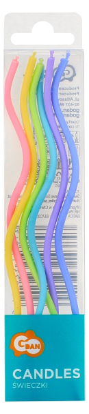 Zestaw świec - Fale, 6 sztuk