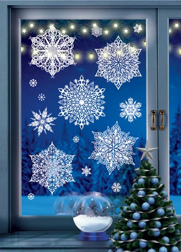 New Year Window Stickers - Magical Snowflakes