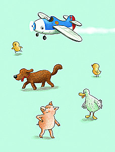 Der kleine rote Traktor und das Flugzeug