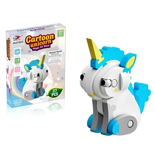 3D Constructor - Unicorn, 37 pieces