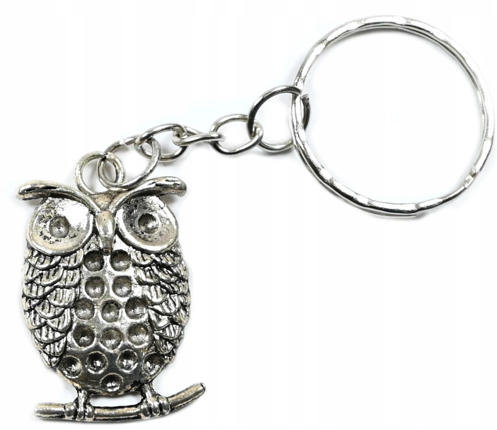 Metal Keychain - Owl, assorted