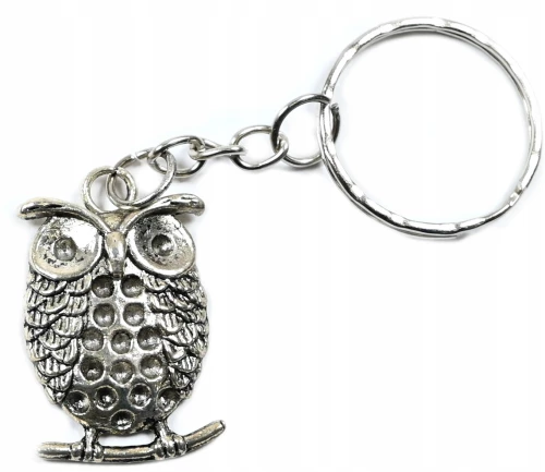 Metal Keychain - Owl, assorted