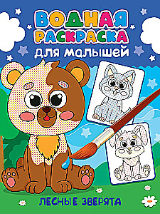 Water Coloring for Toddlers. Forest Animals