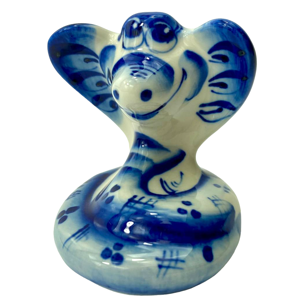 Figurka porcelanowa - Wąż - Serafin (8x8)