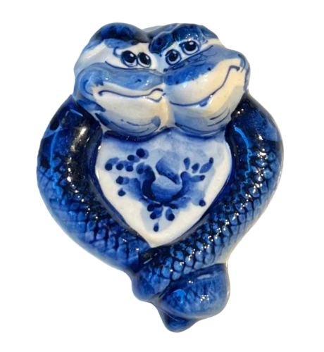Porcelain Figurine - Snake - Magnet (9x7)