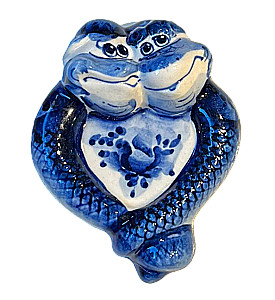 Porcelain Figurine - Snake - Magnet (9x7)