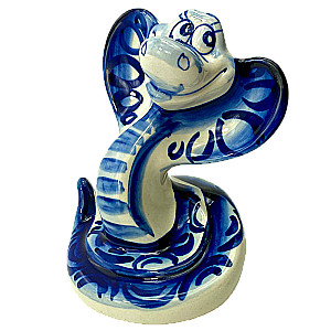 Porcelain figurine - Snake - large rattlesnake (11x9.5)