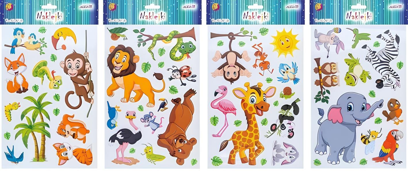Tieraufkleber - Dschungel, Safari