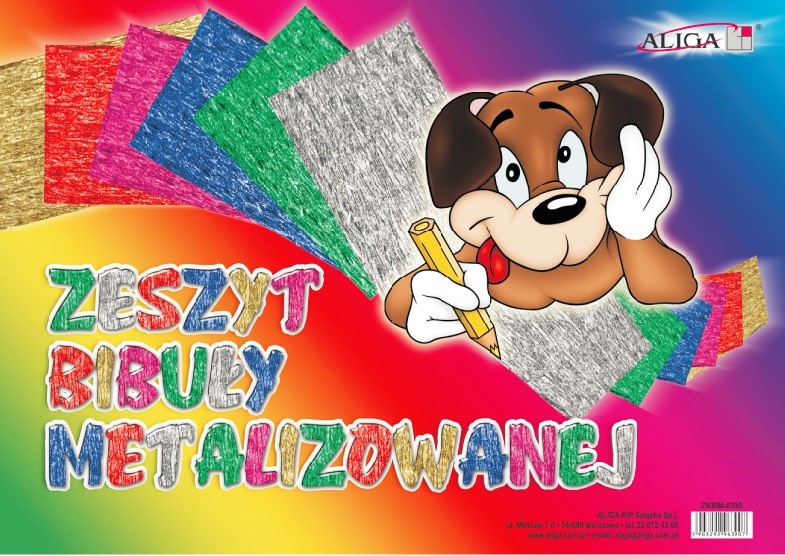 Albums ar metalizētu papīra papīru, 6 krāsas