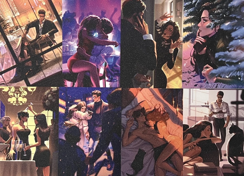 Set of postcards based on the novel - The Delightful Witch